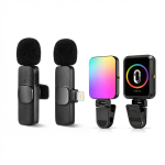 Pack Creator W80 – RGB Magnetic Selfie Light + K9 Microphone Sans Fil