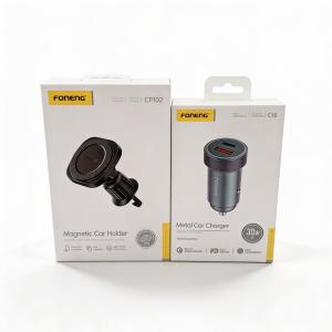 Pack voiture Foneng – Metal Car Charger + Magnetic Car Holder