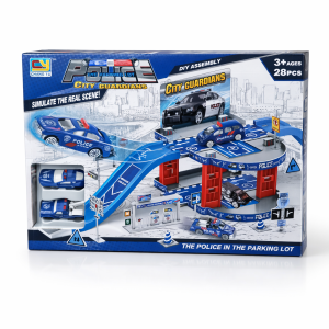 Parking policier avec 2 voitures – Set de jeu